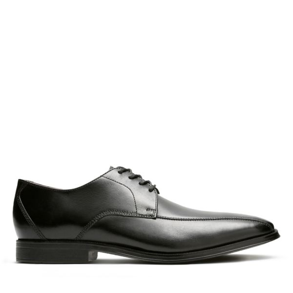 Clarks Mens Gilman Mode Wide Fit Shoes Black | CA-1738954